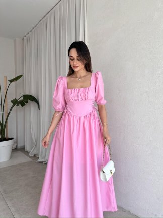 LEROY Maxi Elbise 2244 - Pembe - 1