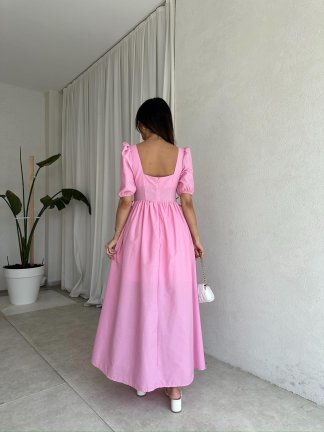 LEROY Maxi Elbise 2244 - Pembe - 3