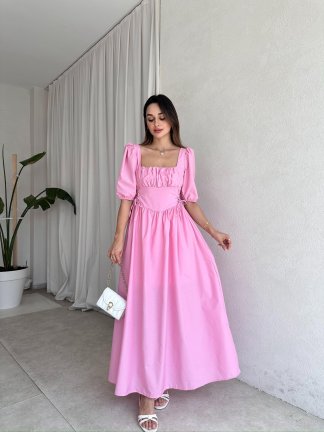 LEROY Maxi Elbise 2244 - Pembe - 2