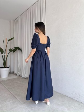 LEROY Maxi Elbise 2244 - Lacivert - 3