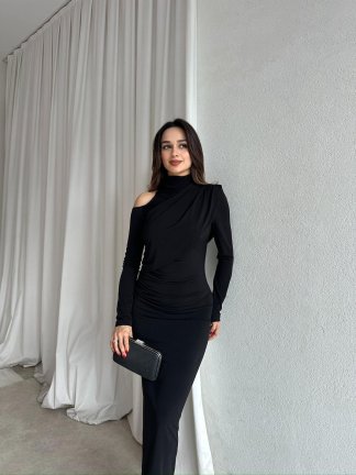 LESS Elbise 8739 - Siyah - 2