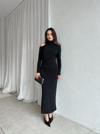 LESS Elbise 8739 - Siyah - 1