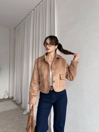 LEXİE Ceket 8399 - Kahverengi - 3