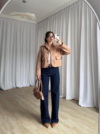 LEXİE Ceket 8399 - Kahverengi - 4