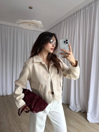  LEXİE Ceket 8399 - Krem 