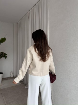  LEXİE Ceket 8399 - Krem - 6