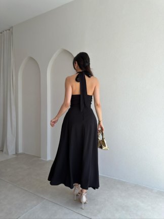 LİANE Midi Elbise 9010 - Siyah - 3
