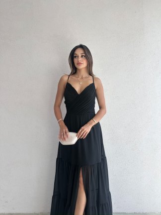 LİBERTE Maxi Elbise 8969 - Siyah 