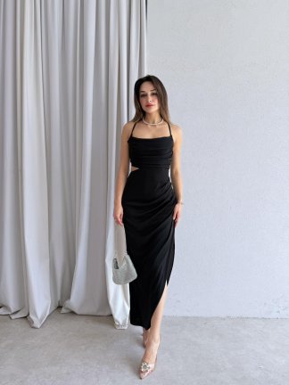 LİGHT Maxi Elbise 5473 - Siyah - 2