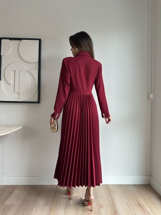 LİLABELLA Maxi Elbise 7441 - Bordo - 3