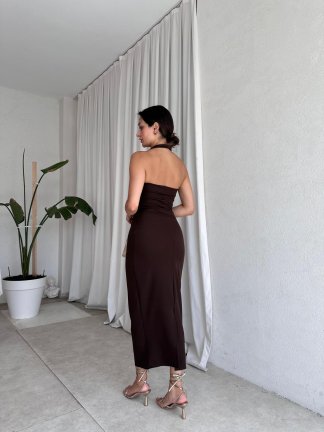 LİLİTH Elbise 8241 - Acı Kahve - 3