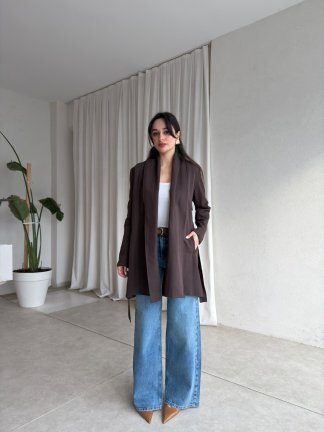 LİNA Trençkot 8835 - Acı Kahve - 2