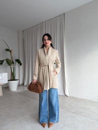 LİNA Trençkot 8835 - Krem - 2