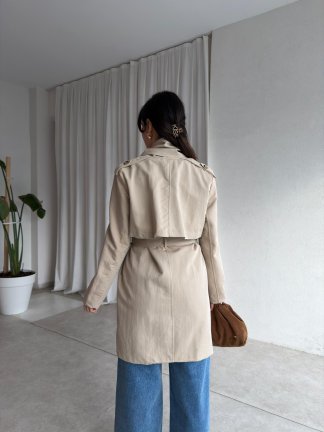 LİNA Trençkot 8835 - Krem - 3