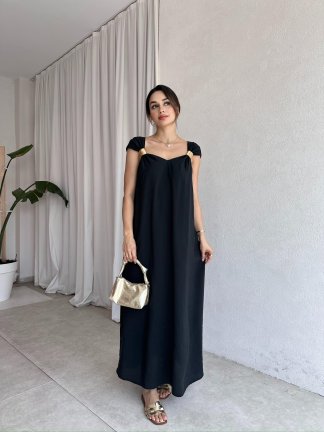 LİNDSAY Maxi Elbise 9732 - Siyah - 2