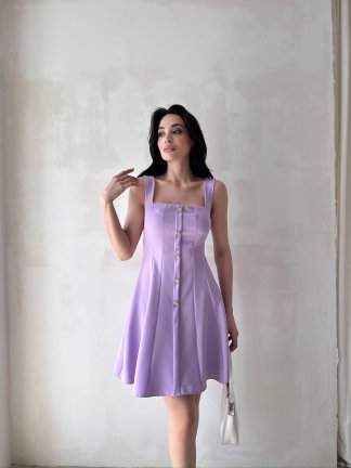 LİSMAN Mini Elbise 5086 - Lila 