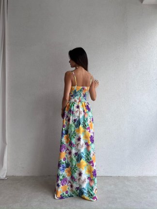 LİTROW Maxi Elbise 3331 - Yeşil - 4