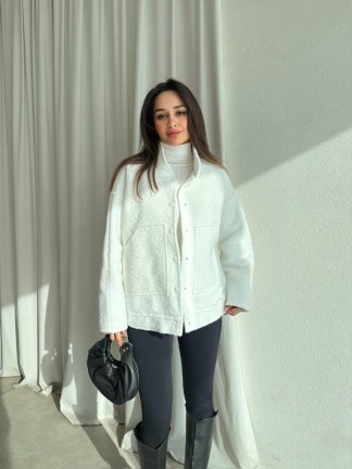 LİTZY Buklet Ceket 3475 - Beyaz - 1