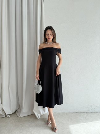 LODA Midi Elbise 5042 - Siyah - 2