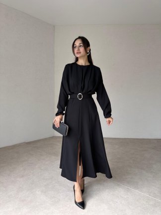 LORENZO Maxi Elbise 1017 - Siyah - 2
