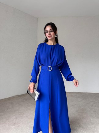 LORENZO Maxi Elbise 1017 - Mavi - 1