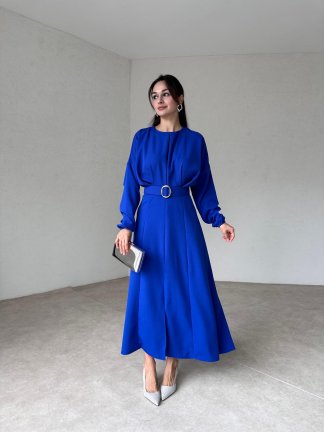 LORENZO Maxi Elbise 1017 - Mavi - 2