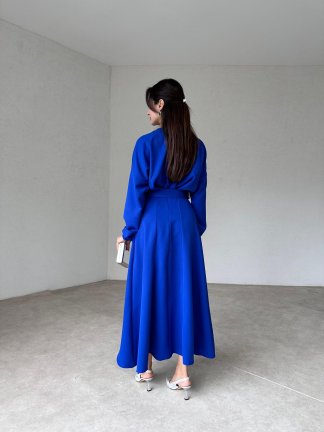 LORENZO Maxi Elbise 1017 - Mavi - 3