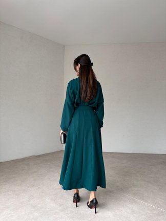 LORENZO Maxi Elbise 1017 - Yeşil - 3