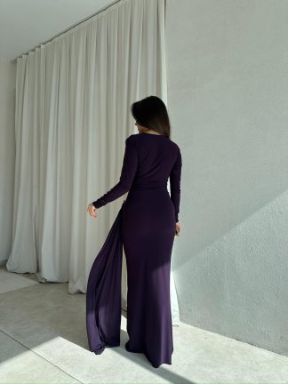 LOST Maxi Elbise 8644 - Mor - 5