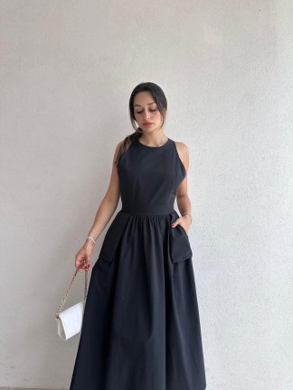 GAMORA Maxi Elbise 8239 - Siyah - 2