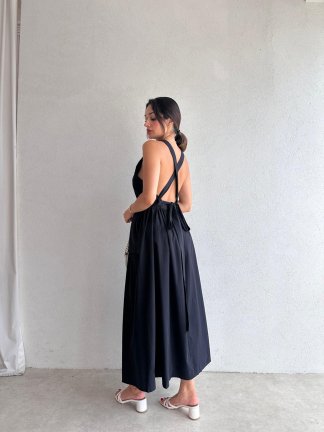 GAMORA Maxi Elbise 8239 - Siyah 