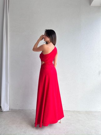 LOUNGE Maxi Elbise 9066 - Kırmızı - 3