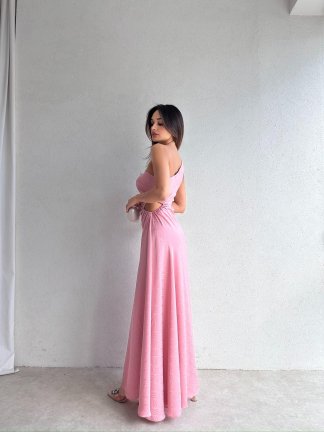 LOUNGE Maxi Elbise 9066 - Pudra - 3