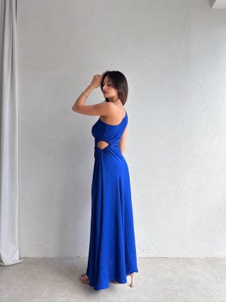LOUNGE Maxi Elbise 9066 - Saks Mavisi - 2