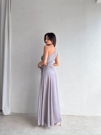 LOUNGE Maxi Elbise 9066 - Gri - 3