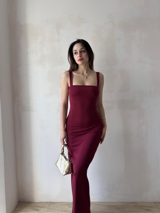 LOVELACE Maxi Elbise 3922 - Bordo 