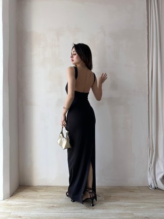 LOVELACE Maxi Elbise 3922 - Siyah - 3