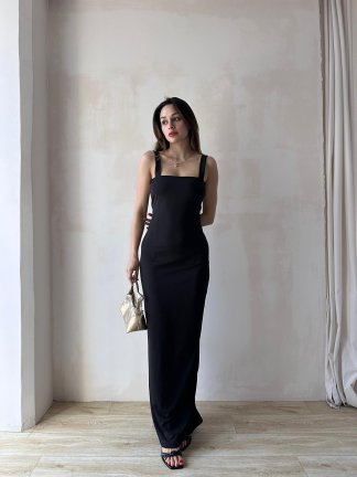 LOVELACE Maxi Elbise 3922 - Siyah - 2