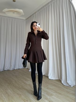 LOVENT Elbise 9935 - Acı Kahve - 3