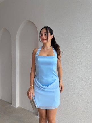 LUBA Mini Elbise 6521 - Bebe Mavisi - 2