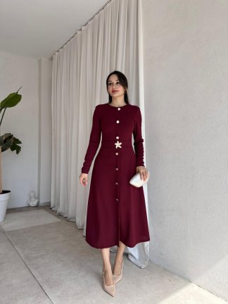 LURE Elbise 8499 - Bordo 