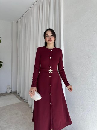 LURE Elbise 8499 - Bordo - 2