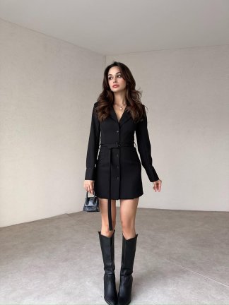 LUXAR Mini Elbise 5884 - Siyah - 2