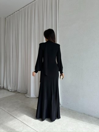 LUXORA Maxi Elbise 8243 - Siyah - 4