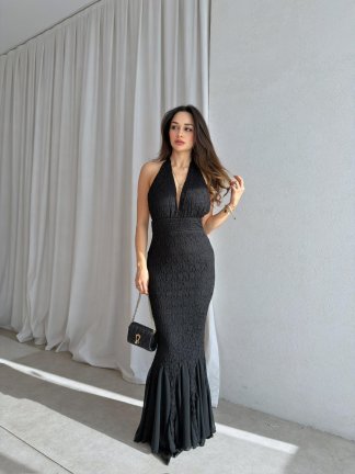 MADAM Maxi Elbise 8802 - Siyah - 3