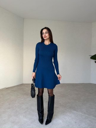 MADERNA Mini Elbise 4446 - Lacivert - 2