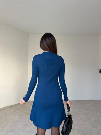 MADERNA Mini Elbise 4446 - Lacivert - 3