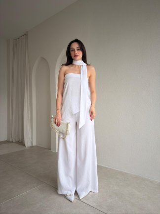 MAESTRO Fularlı Takım 9079 - Beyaz 