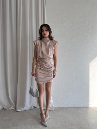 MAEVE Mini Elbise 5732 - Krem - 3