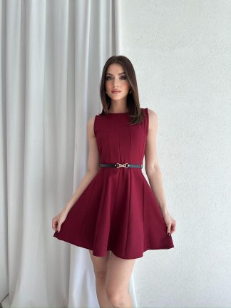 MAGENTA Mini Elbise 5040 - Bordo 